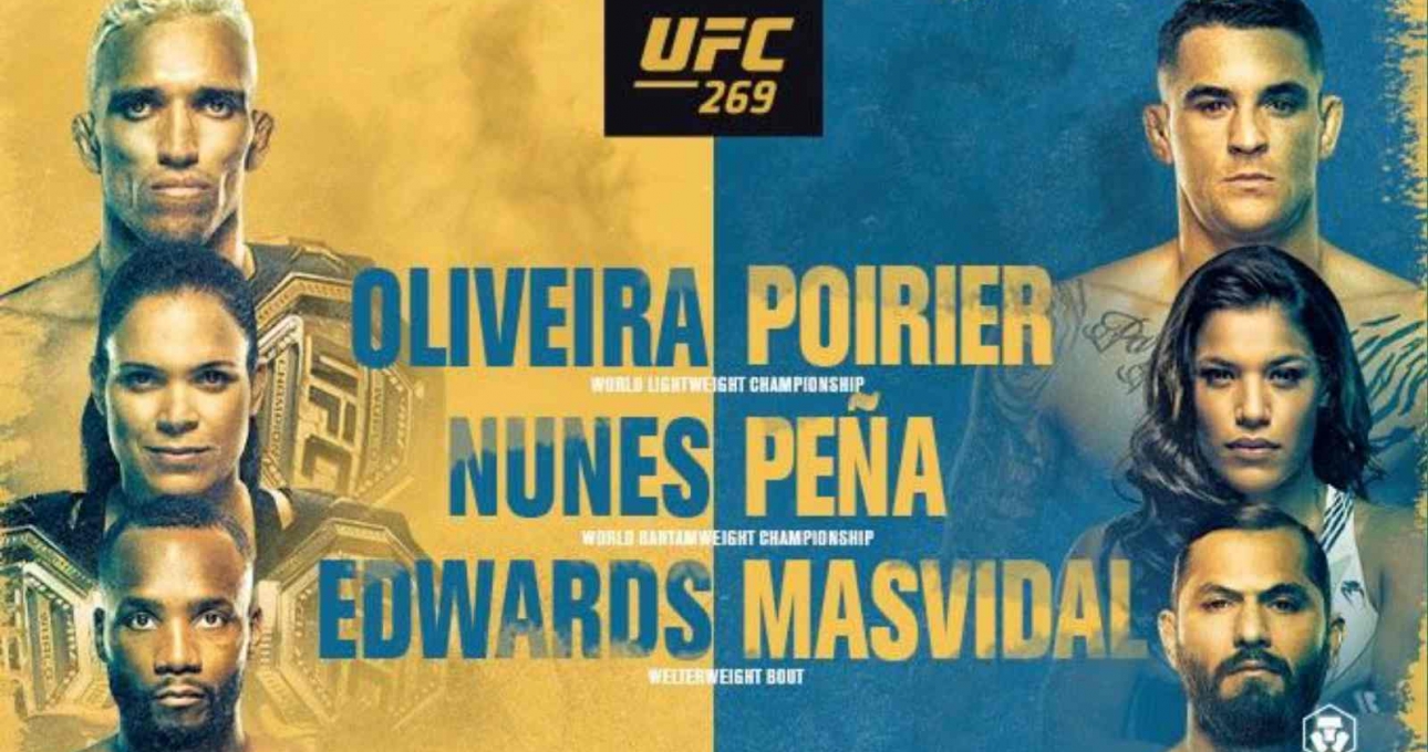 Lịch thi đấu UFC 269: Charles Oliveira vs Dustin Poirier