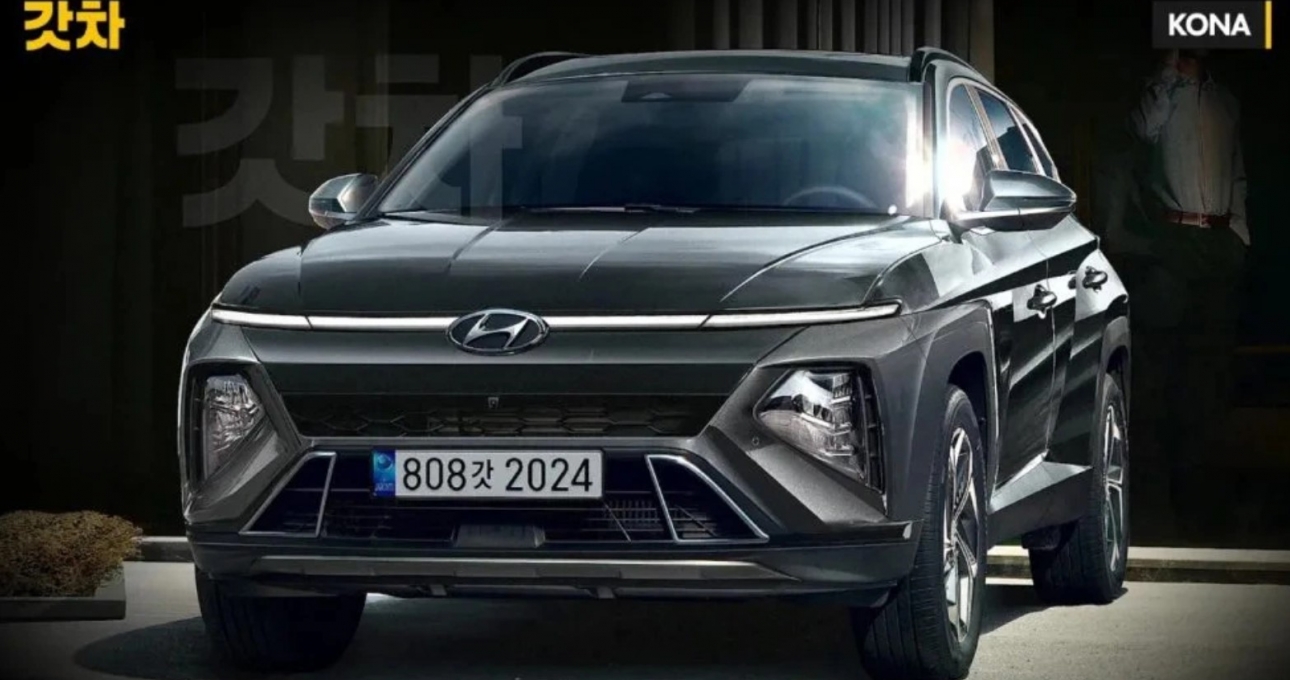 Hyundai Kona 2023 lộ diện thiết kế mới, ngoại hình bề thế, cứng cáp hơn