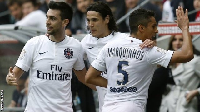 Video clip bàn thắng: Nice 1-3 PSG (VĐQG Pháp 2014/15)