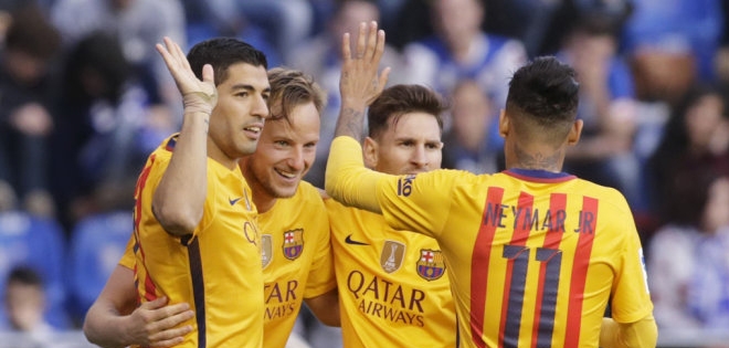 Suarez lập poker, Barca hủy diệt Deportivo 8-0