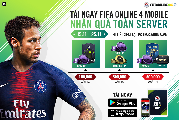 Chính thức FIFA Online 4 Mobile ra mắt Open Beta từ ngày 15/11