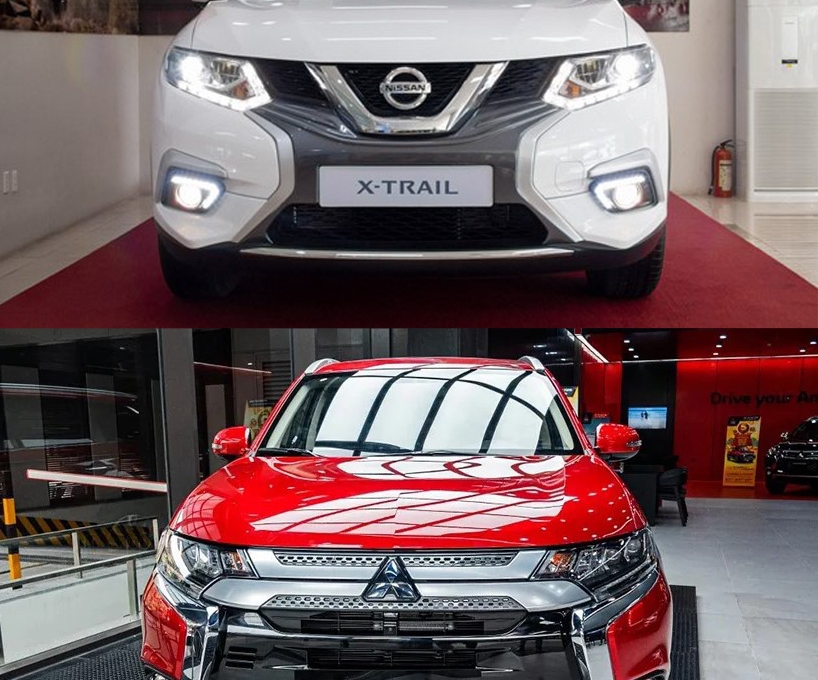 So sánh xe Nissan X-Trail và Mitsubishi Outlander mới nhất