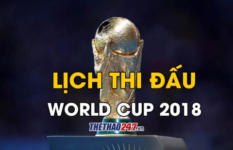 Lịch đá chung kết World Cup 2018 theo giờ Việt Nam