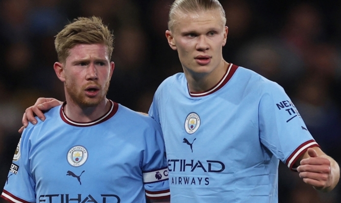 HLV Pep Guardiola hé lộ thắc mắc về bộ ba Haaland, Alvarez và De Bruyne trước bán kết C1