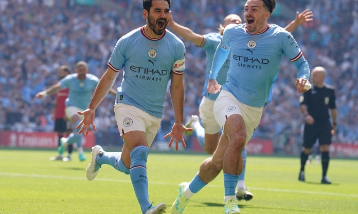 Gundogan ghi siêu phẩm vào lưới MU sau 13 giây ở chung kết FA Cup