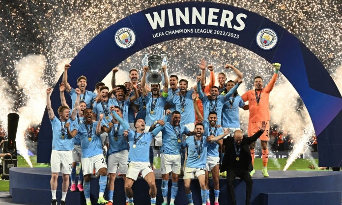 CHÙM ẢNH: Man City ăn mừng cực sung khi lần đầu tiên vô địch cúp C1