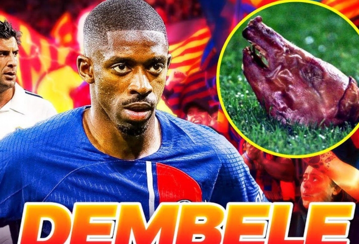 Phát hiện CĐV Barca mang 'đầu lợn', nhắm thẳng vào Dembele