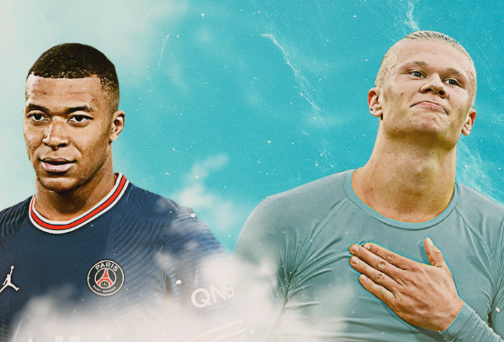 Lại thêm một lần Mbappe nhận 'trái đắng' trước Haaland