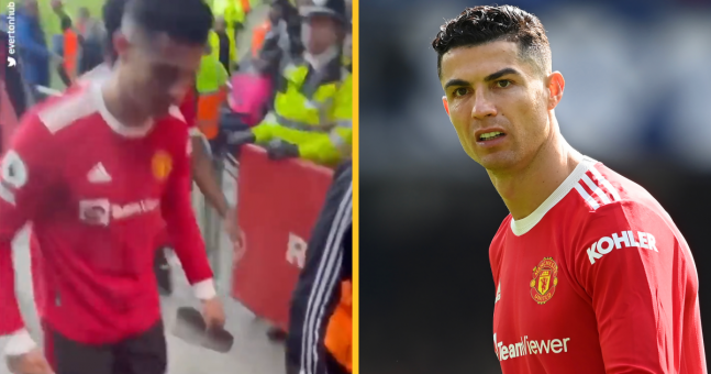 Cảnh sát vào cuộc vụ Ronaldo đập điện thoại của fan Everton