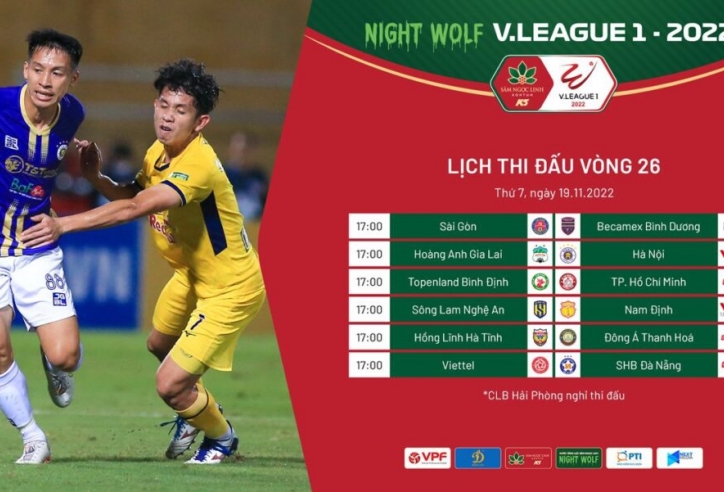 Vòng 26 V-League 2022: Xác định đội bóng rớt hạng