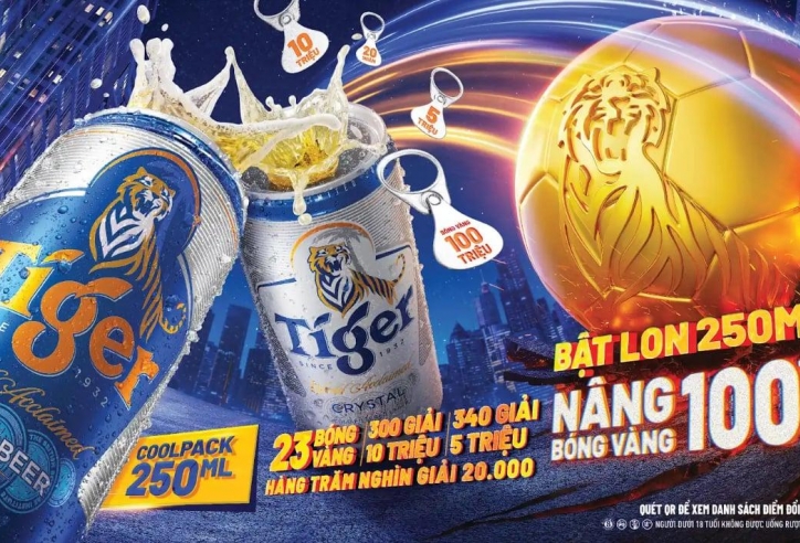 Tiger Beer khuấy động mùa bóng đá cuồng nhiệt với cơ hội trúng bóng vàng 100 triệu