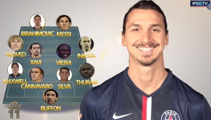 VIDEO: Ibrahimovic tự chọn mình vào ''đội hình trong mơ''