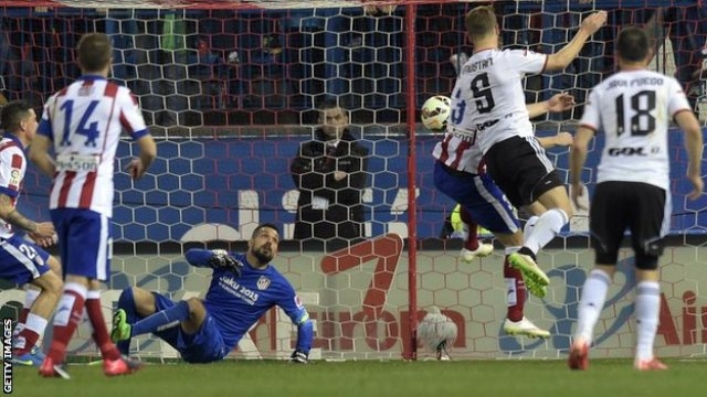 Video clip bàn thắng: Atletico Madrid 1-1 Valencia (VĐQG Tây Ban Nha 2014/15)