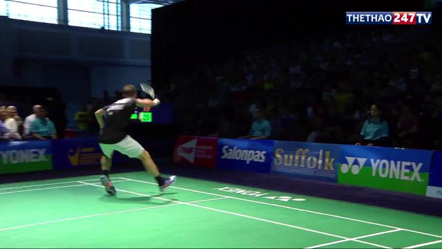 Video cầu lông: Pha cầu ngoạn mục khiến Lee Chong Wei phải thua tâm phục