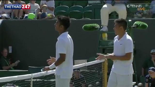 VIDEO: Lý Hoàng Nam thắng kịch tính ở bán kết giải trẻ Wimbledon 2015