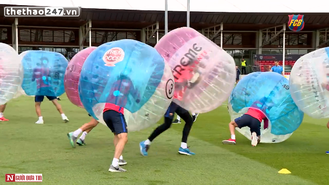 VIDEO: Bài tập luyện độc đáo của các cầu thủ Barca