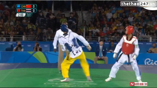 VIDEO: Thái Lan vs Trung Quốc (Chung kết Taekwondo 58kg nam)