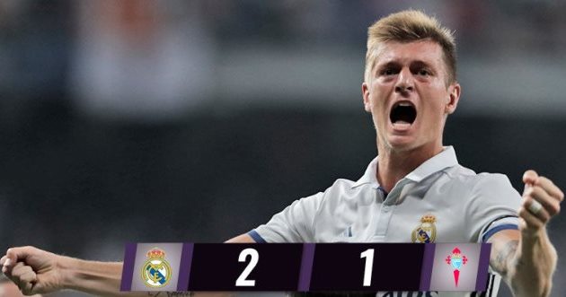 Video bàn thắng: Real Madrid 2-1 Celta Vigo (Vòng 2 La Liga)