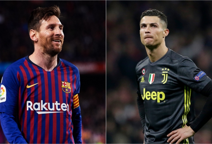 Messi được trả lương gần gấp đôi Ronaldo