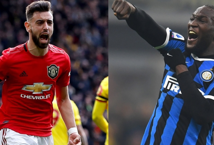 Cầu thủ xuất sắc nhất Cúp C2 19/20: Bruno Fernandes đấu Lukaku