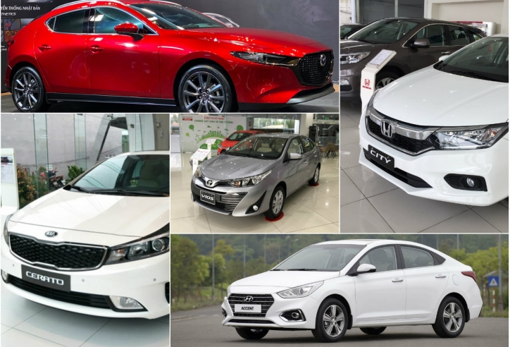 Top 5 mẫu sedan giá rẻ bán chạy nhất Việt Nam: Vios dẫn đầu