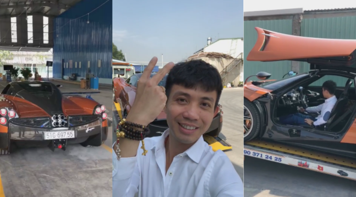 Minh Nhựa mang Pagani Hoayra hơn 80 tỷ đồng đi đăng kiểm