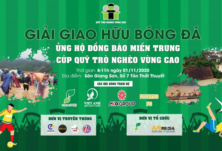 Ca sĩ Duy Khoa tổ chức giải bóng đá ủng hộ đồng bào miền Trung