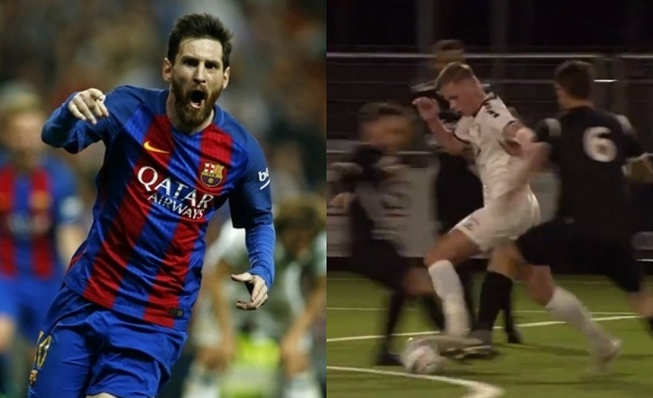 VIDEO: Cầu thủ nghiệp dư solo ghi bàn không kém gì Messi