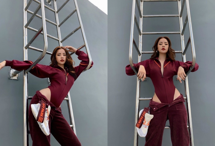 Chi Pu khoe eo 'con kiến' với BST Ivy Park x Adidas