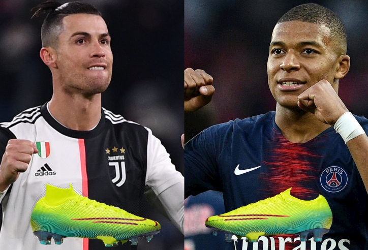 Ngắm giày đinh mới của C. Ronaldo và Mbappe