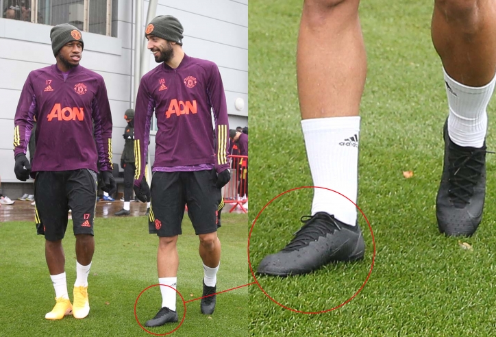 Bruno Fernandes tập với giày đinh Nike Mercurial thế hệ mới