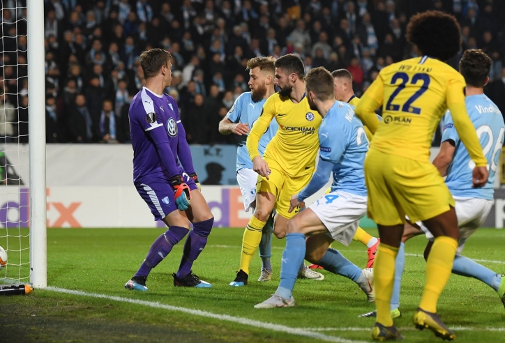 Thắng dễ Malmo, Chelsea rộng cửa vào tứ kết Europa League