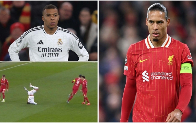 Van Dijk 'chế giễu' Mbappe cả trong lẫn ngoài sân