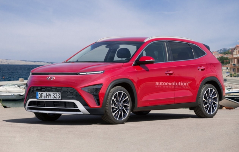 Hyundai Kona 2023 hé lộ khoang nội thất mới thú vị, vô lăng thiết kế như Land Rover