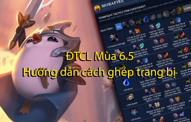 Cách ghép đồ trong DTCL Mùa 6.5