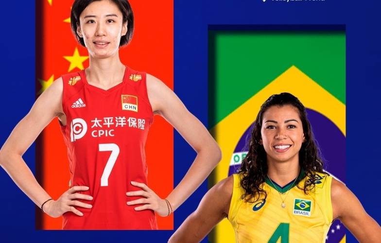 Lịch thi đấu bóng chuyền nữ VNL hôm nay, ngày 28/6: Trung Quốc vs Brazil