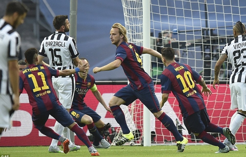 Rakitic lọt top cầu thủ ghi bàn nhanh nhất ở chung kết Champions League