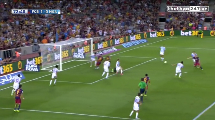 Video bàn thắng: Barcelona 1-0 Malaga (Vòng 2 La Liga 2015/2016)