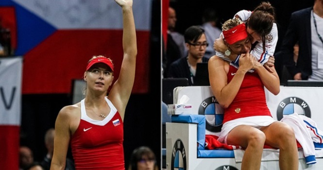 Masha đẫm lệ khi không thể gánh team tại chung kết FED Cup