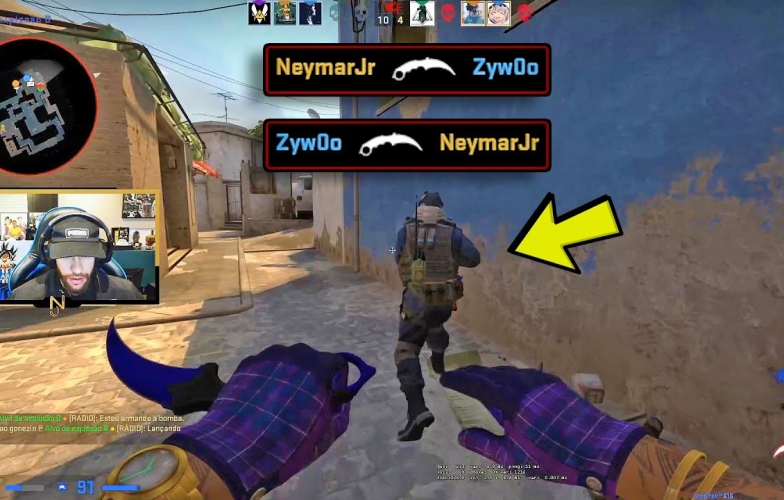 CS:GO: Neymar xử lý 1000IQ 'chém' thành công ZywOo