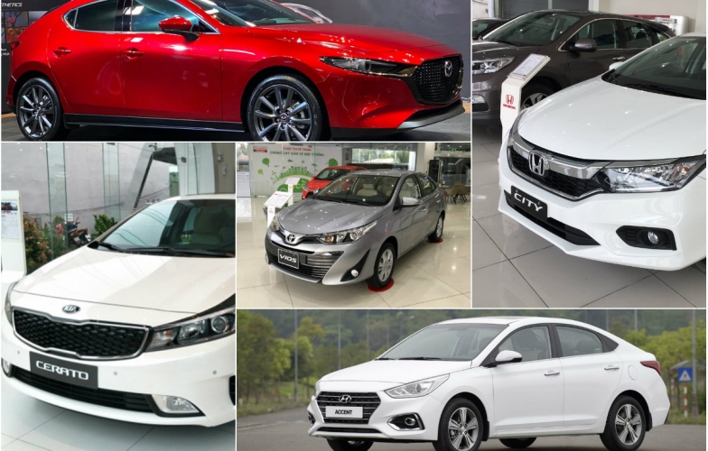 Top 5 mẫu sedan giá rẻ bán chạy nhất Việt Nam: Vios dẫn đầu