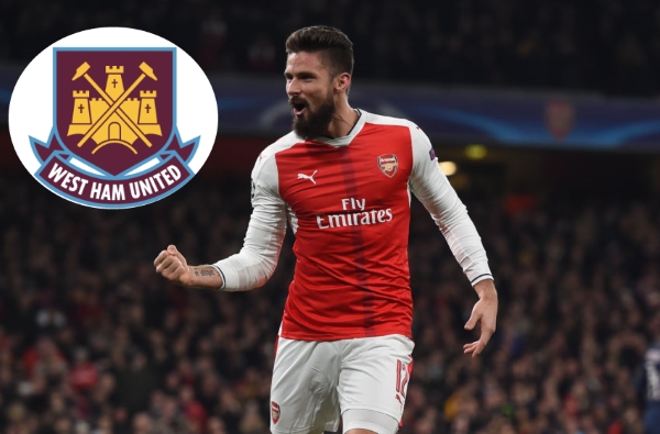 West Ham tính 'cuỗm' Giroud khỏi Arsenal