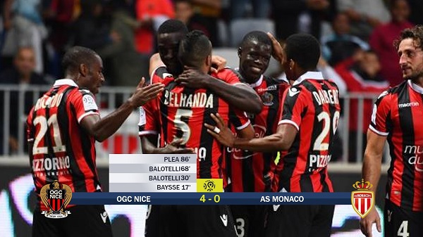 Highlights: OGC Nice 4-0 Monaco (Ligue I)