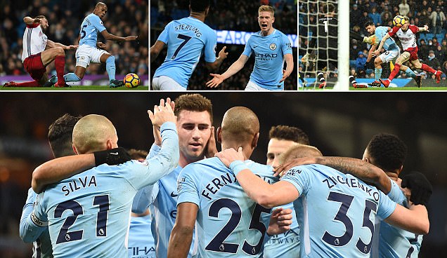 Highlights: Man City 3-0 West Brom (Vòng 25 Ngoại hạng Anh)