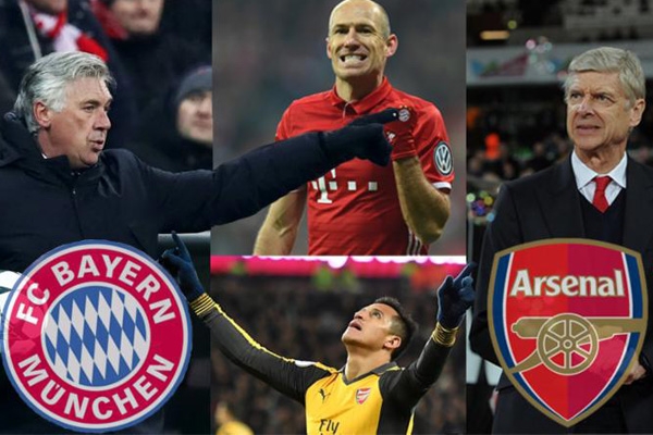 Xem trực tiếp cúp C1 Bayern - Arsenal, Real - Napoli ở đâu?