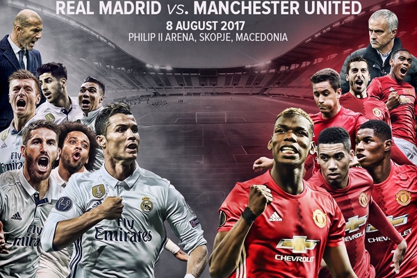 Lịch thi đấu Siêu cúp châu Âu 2017: Real vs MU