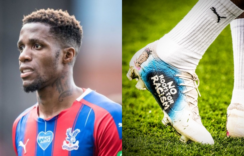 Wilfried Zaha chống phân biệt chủng tộc với giày đá bóng