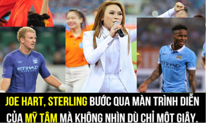 VIDEO: Ca khúc sôi động của Mỹ Tâm trên sân Mỹ Đình và phản ứng của cầu thủ Man City