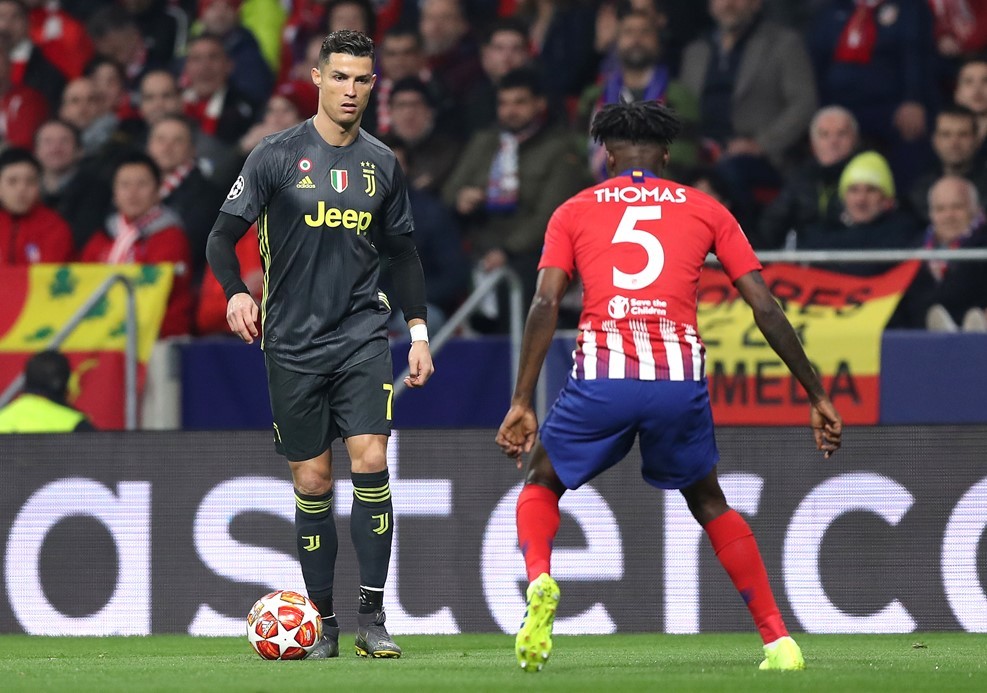 Juventus, Atletico vs Juventus, Atletico 2-0 Juventus, Ronaldo, Ronaldo phat bieu, Ronaldo 5 lan vo dich, Champions League, Atletico Madrid, Juventus