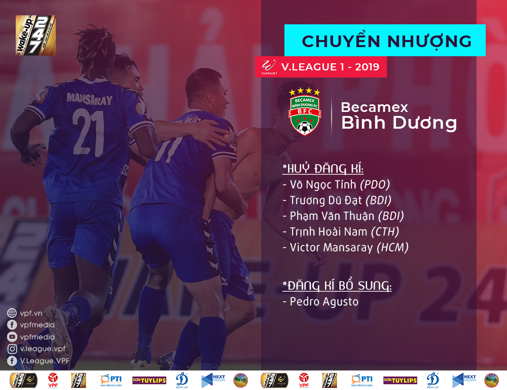 Thị trường chuyển nhượng V.League 2019, ttcn v league 2019, v league 2019, giai đoạn 2 v league 2019